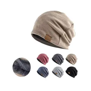 Women's Chunky Knitting Hat - Elegant Solid Color, Thick Warm Casual 1-Size Hat for Daily Wear & Autumn-Winter Outdoor Activities