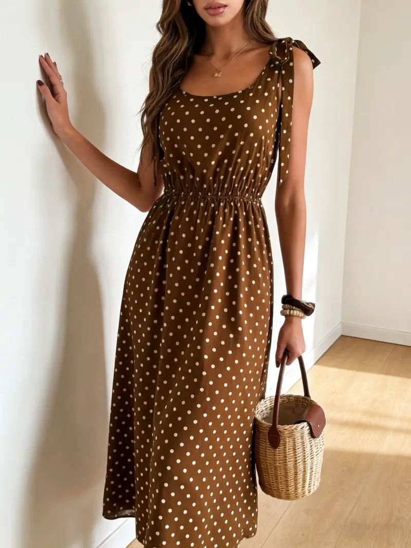 vintage brown polka dot dress The Olive Stripe Sweater Dress OLIVE-CREAM Stripe / M main image 0