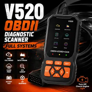 OBD2 Scanner Code Reader, Automotive Engine Fault Diagnostic Tool with Check Engine Light, Read & Erase Error Codes, Emission Monitor Status