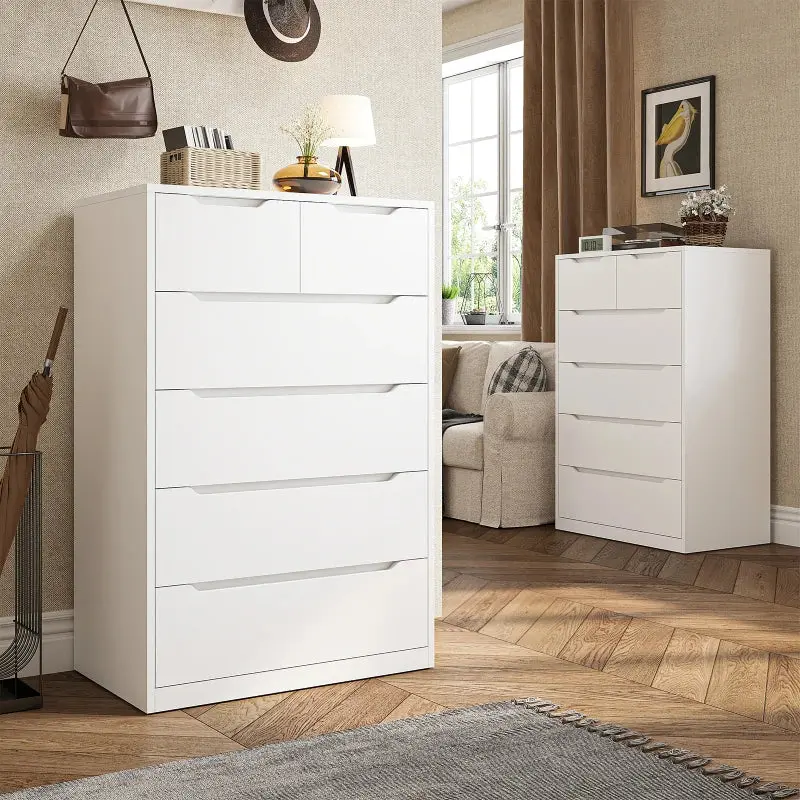 Raybee Furniture 5/6/10 Drawer Dresser for Bedroom, Wide Chest of Drawers, Wood Storage Dresser for Bedroom, Closet, Hallway