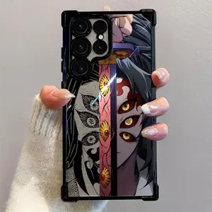 Cartoon Anime Ghost Crescent Blade Phone Case Compatible with for Samsung Galaxy S25 S24 S23 S22 Shockproof Transparent Soft Back Cover.