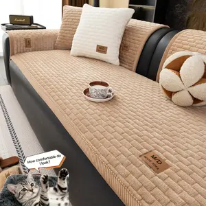 Soft Quilted Sofa Cover for Dogs & Cats, Thick Non Slip Couch Protector Pad, Mats, Washable Pet Friendly Furniture Seat Cover for Living Room Couch, Multiple Colors Available for 1/2/3/4 Seater Sofa.