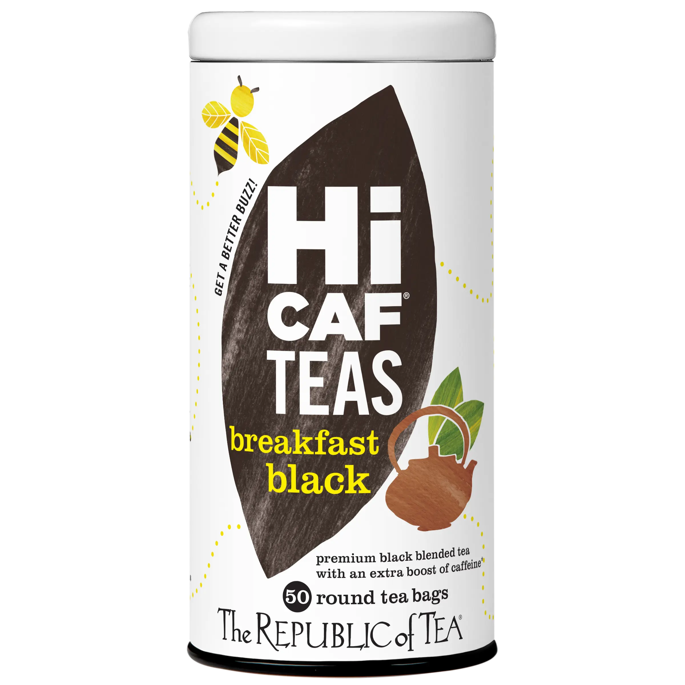 The Republic of Tea - HiCAF Breakfast Black Tea, 50 Tea Bags
