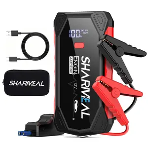 3-in-1 Car Jump Starter with Window Breaker & LED Flashlight