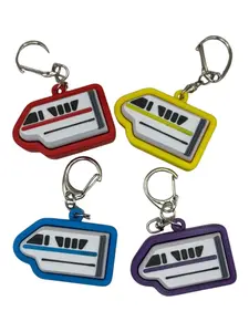 Monorail Fidget Clicker Keychain- Portable Sensory Toy for Focus & Anxiety, Travel, 4 Color Options