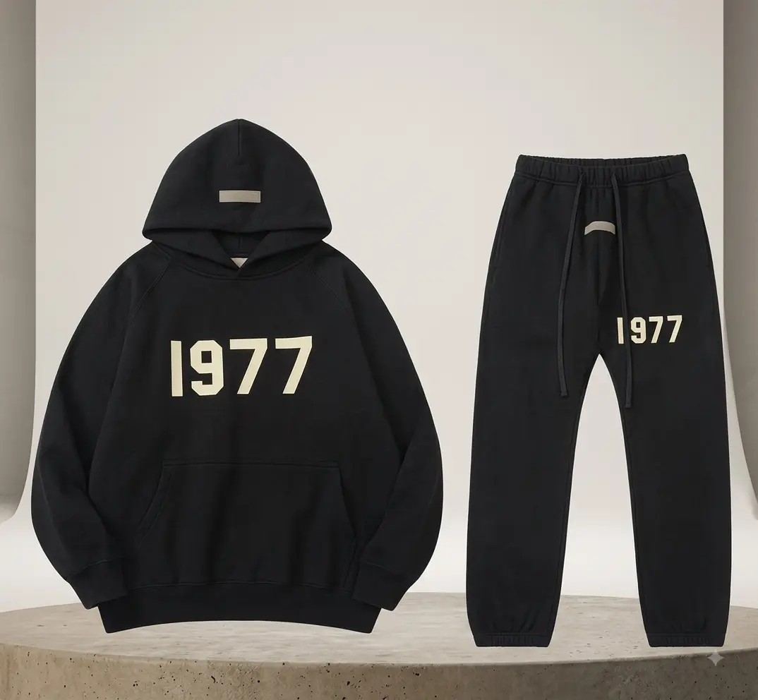 Unisex 1977 Premium Hoodie & Jogger Set – Unisex Matching Tracksuit, Cozy Fleece Sweatshirt & Jogger Pants, Casual Streetwear Loungewear