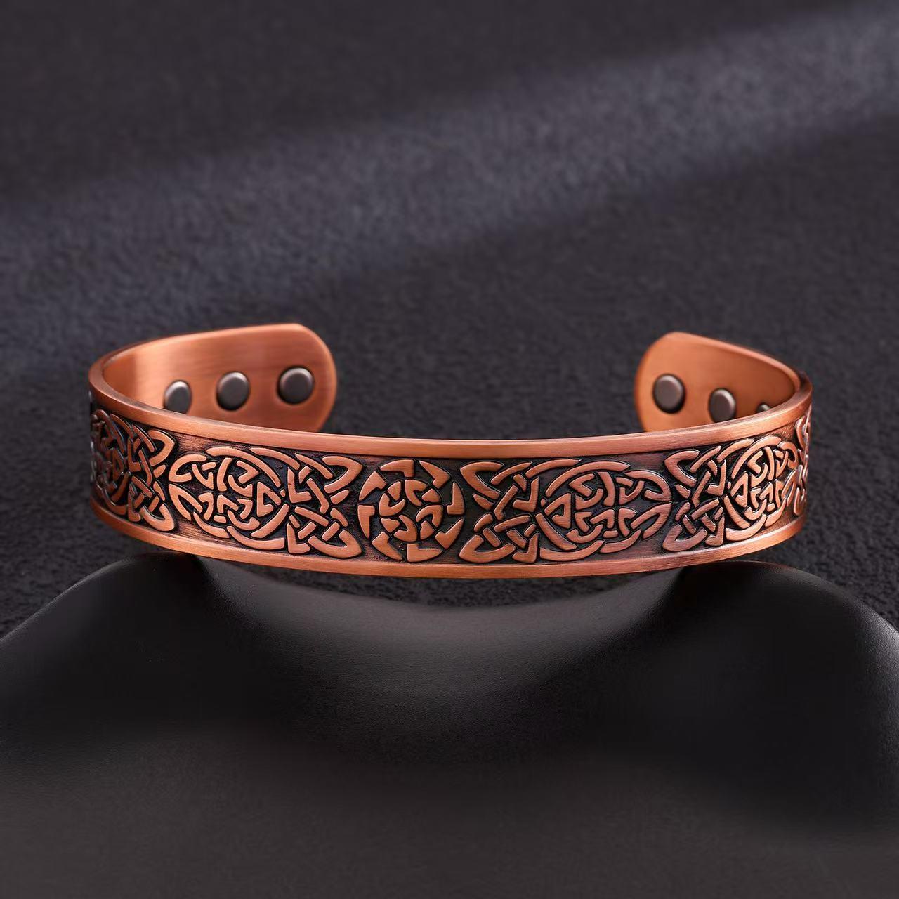 99.9% Pure Copper Cross Bracelet — Featuring 6 High-Strength 3500-Gauss Magnets. A Simple, Stylish, and Adjustable Decorative Gift — Perfect for Easter and Any Occasion. Adjustable Slider Bracelets Magnetic Copper Bracelet Bracelets Jewelry