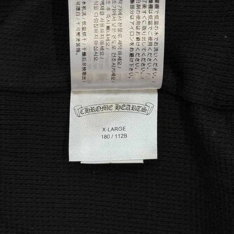 Chrome Hearts Horseshoe Floral Logo Zip Up Hooded Sweatshirt Black White (Thermal Lined)