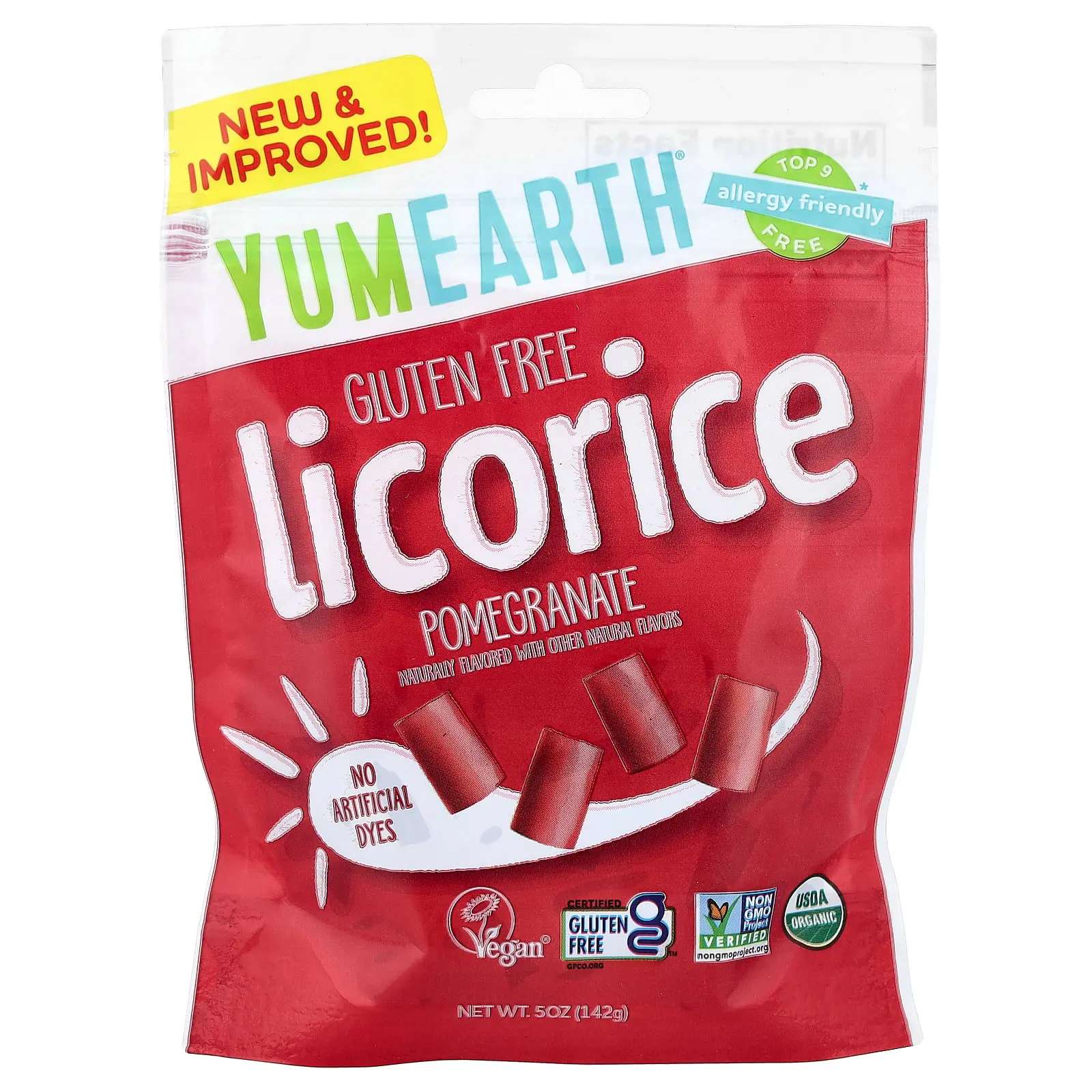 YumEarth Gluten Free Licorice, Pomegranate, 5 oz (142 g)
