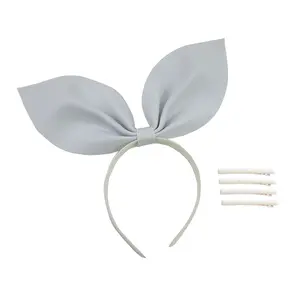 V+ Rin Len Cosplay Bow Rabbit Ear Headband Hairpins Handmade Headwear