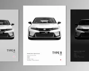 Honda Civic Type R FL5 Poster No Frame Print | Wall Art | Car Photography