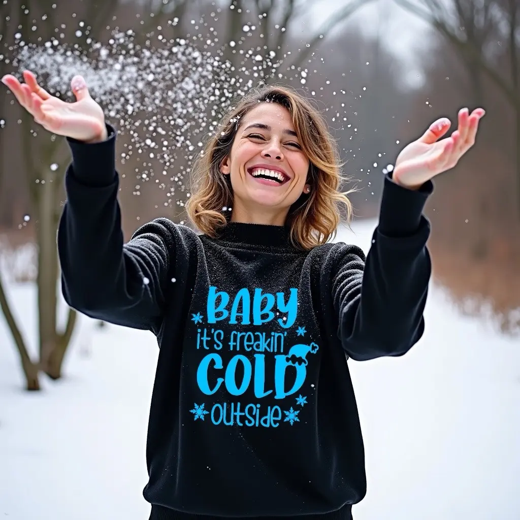 Winter Wonder Finds “Baby, It’s Freaking Cold Outside” Cozy Christmas Sweater -  Women,  Womenswear  Comfort