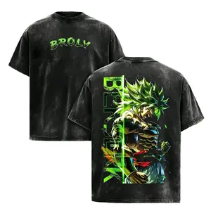 [HM 100%cotton]Broly Legendary Saiyan | DBZ/DBS Washed Tee Streetwear Tee Hoodie “Unchained Rage — A Storm Born From Endless Power” — For Anime Fans, For Drops That Hit With Savage Energy