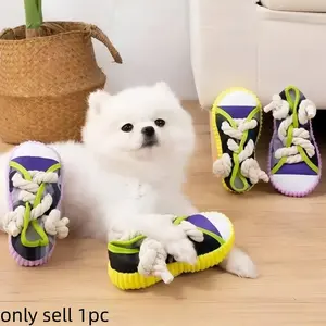 Dog Chew Toy with Sound Bell, Durable Interactive Training Toy for Small Dogs and Cats, Cotton Rope Teething Puzzle, Boredom Buster
