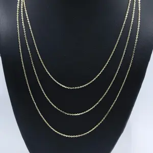 14KT Gold Mirror-Rolo 1.5mm Necklace Chain - Dainty Jewelry 3 sizes Available