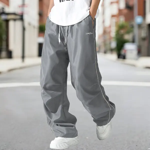 2/3-pcs-Men's Sports Pants Outdoor Hiking Running Fitness Straight-leg Trousers With Pockets Striped Solid Color Two/Three-piece Set for Menswear