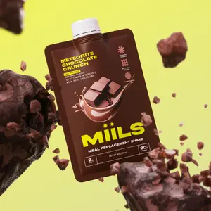 Miils Meteorite Chocolate Crunch Cereal Protein Shake 19g Protein, 4g Sugar, US Made with Milk Crispies Cacao Nibs & Dark Chocolate Pearls Protein Shake