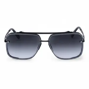 TopFoxx Bella Midnight Blacked-Out Women's Tangle-Free, Oversized Square Aviator Sunglasses, Blacked-Out Women's Sunglasses