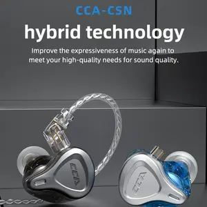 CCA CSN IEM Earphones 1DD 1BA CCA in Ear Earbuds,CSN Hearphones Drummer Musician Earphone Stereo Headset with Removable C Pin Cable for Church