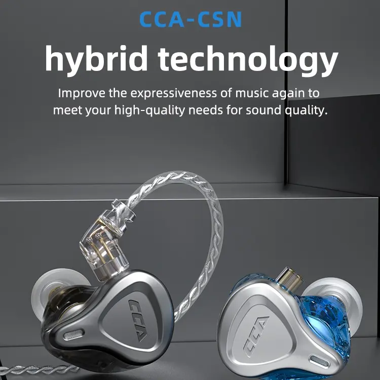 CCA CSN IEM Earphones 1DD 1BA CCA in Ear Earbuds,CSN Hearphones Drummer Musician Earphone Stereo Headset with Removable C Pin Cable for Church