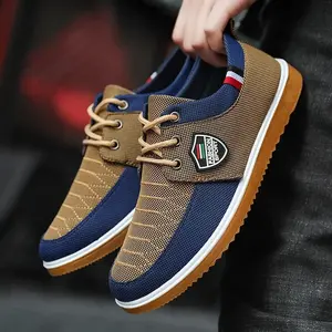 Zapatos de lona informales para hombre, Zapatos de conducción de suela blanda a la moda, Zapatos de diseñador para hombre, zapatillas cómodas de talla grande, 2024
