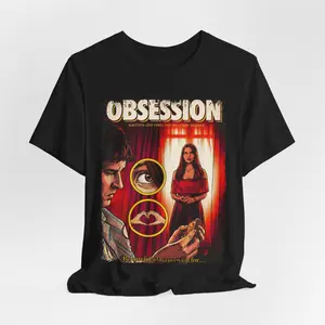 [SALE UP TO 50%] Obsession Movie Vintage Horror Graphic T-shirt, Retro Thriller Film Unisex Tee, Gothic Cinematic Streetwear Outfit Idea, Soft Cotton Casual Wear, Oversized Fan Gift For Horror Lovers
