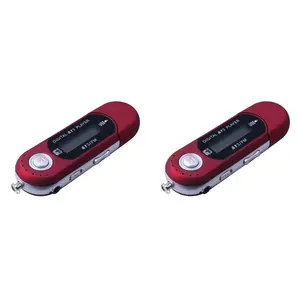 2X Portable USB MP3 Player Music Player Digital LCD Screen Bluetooth FM Radio Multifunction MP3 Music Player Red