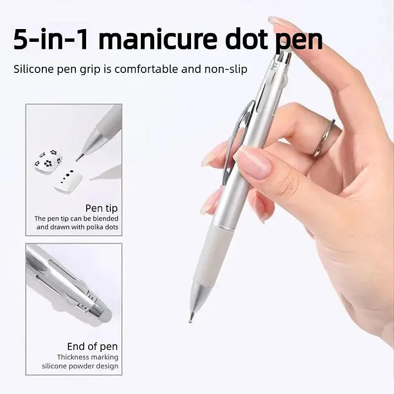 New Nail Dot Rod Pen Rhinestone Applicator Pencil Diamond Picker Nail Sculpting Pen Drawing Home Salon DB07