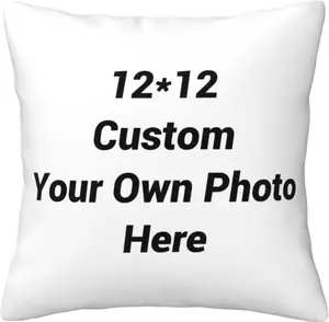 Custom Pillow Case, Design Photos or Text Customize Throw Pillowcase, Two-Sides Printed Cushion Covers, Personalized Pet Photo Pillow, Love Photo Throw Pillow 1 Pcs(12"x 12")