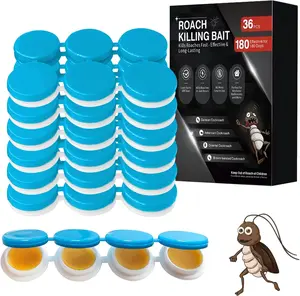 36 Pack Cockroach Gel Bait, Highly Effective Roach Gel Bait Indoor Infestation Solution, Fast Acting Cockroach Killer Indoor Home Kitchen Use, Easy to Apply & No Mess Roach Bait, Long-Lasting