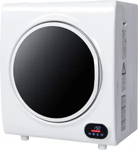 【MothersDayGift】Ubesgoo Compact Laundry Dryer 9lbs Capacity, 2.6 Cu.ft Portable Clothes Dryer, Front Load Dryer W/LED Control Screen, Stainless Steel Drum For Apartment Home Dorm 110V 1400W