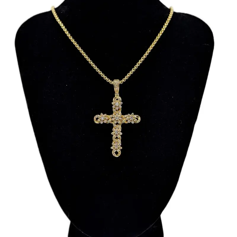 Florenza Cross Pendant Necklace with Chain