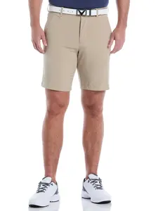 Mens 9" Flat Front Stretch Golf Short