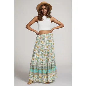 Printed maxi skirt
