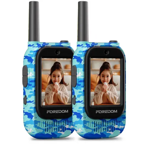 FOREDOM  Rechargeable Video Walkie Talkies Toy for Kids Indoor/Outdoor Kids Toys with Camera Music Real-Time HD Screen for Boys & Girls Aged 3-12