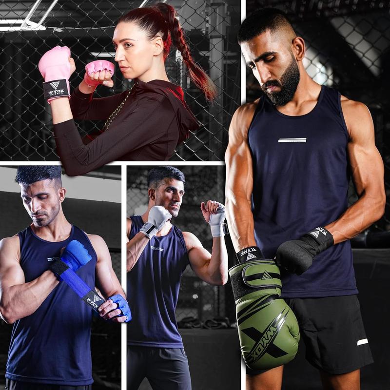 Gel Boxing Hand Wraps Inner Gloves for Men & Women - 80cm Quick Wrist Strap, Padded Knuckle Support, Fingerless MMA Muay Thai Kickboxing Wraps for , Punching & Martial Arts Gel Boxing Hand Wraps Inner Gloves for Men & Women - 80cm Quick Wrist Strap, Padded Knuckle Support, Fingerless MMA Muay Thai Kickboxing Wraps for , Punching & Martial Arts