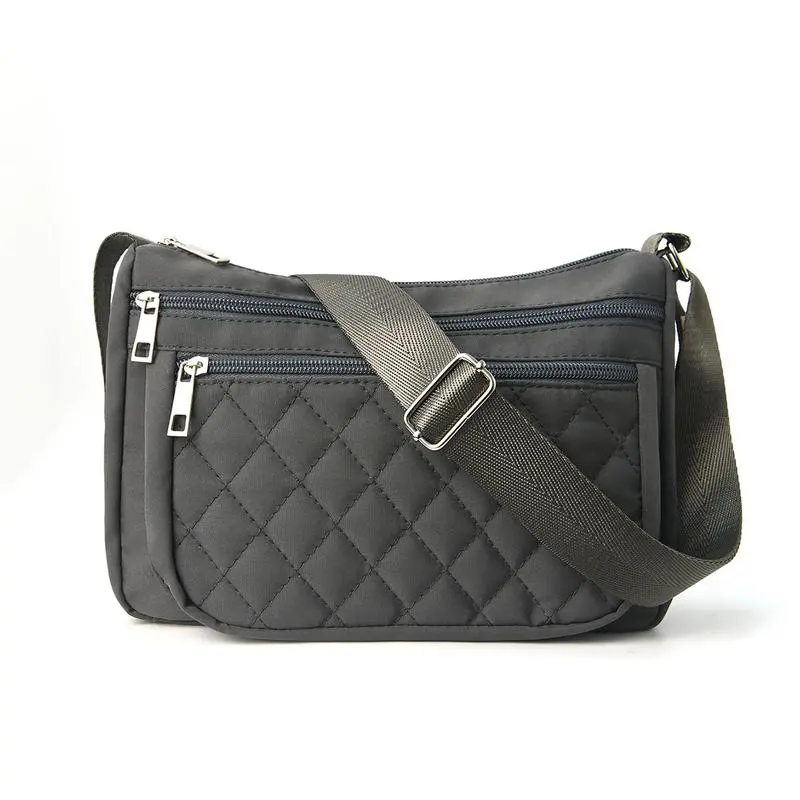 Women's Preppy Quilted Diamond Pattern Convertible Crossbody Bag - Modest Plain Messenger Bag Satchel, Large Capacity, Adjustable Strap, Lightweight for Travel, Daily Use, 3-In-1 Convertible Women's Crossbody & Shoulder Bags