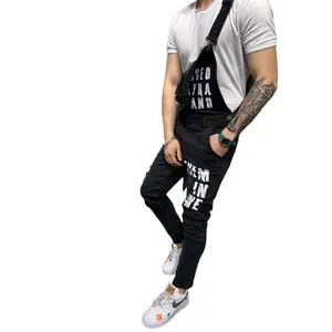 Men’s Summer European American Style Suspender Long Pants, Slim Fit Versatile Casual Overalls7262
