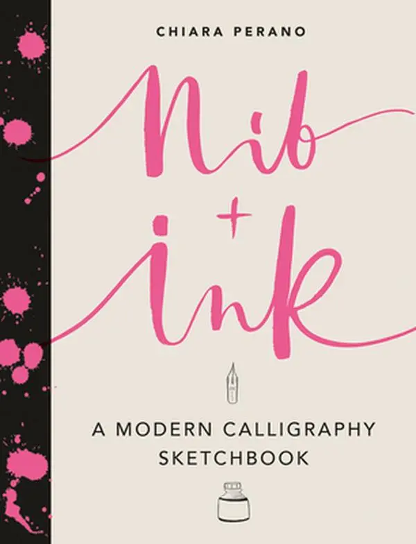 Used Soft Cover Modern Calligraphy Sketchbook by Chiara Perano (English, 1.18 lbs, Good Used Condition, Dust Cover Included) - Nib + Ink, Lightweight Calligraphy Practice Tool, Creative Journal, Quality Paper Notebook