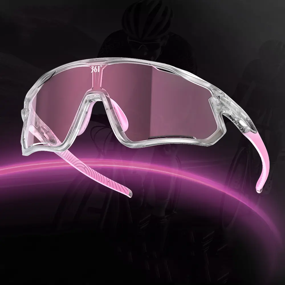 361° Color Changing Polarized Shield Cycling Sunglasses - UV400 Protection, Lightweight Safety Sports Eyewear for Adults, Bikes, Automatic Darkening Smart Outdoor Sports Gear, Mountain Bikes, Sunglasses Sports Eyewear