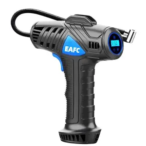 Rechargeable Air Compressor Wireless Inflatable Air Compressor Pump Portable with Pressure Gauge Emergency LED Lights Inflator Tool