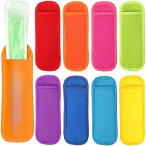 8 Pack Ice Pop Sleeves,  Popsicle Holder for  Freeze Pop Holders Neoprene Popsicle Sleeves Bags End of Year Student Gifts for Summer Party Classroom Prizes