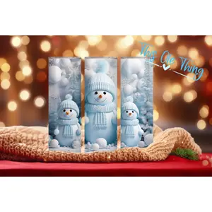 Snowman family 20oz tumbler Bottle Drinkware Reusable