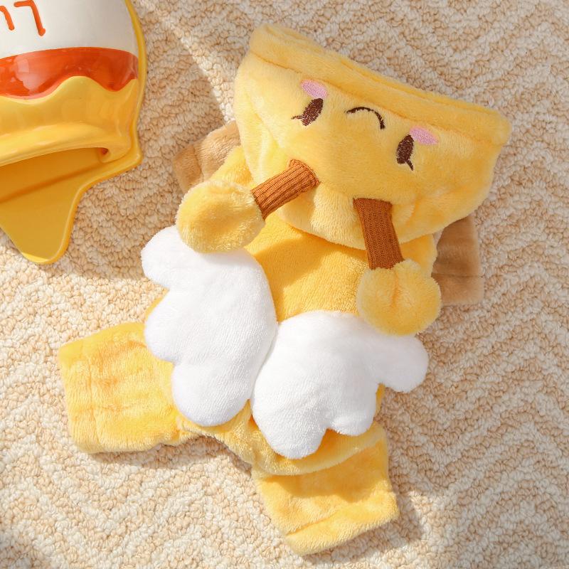 Pet Clothes Little Bee Costume Cosplay With Hat Leash Ring For Small Medium Dogs Cat Winter Thickened AL991277976462