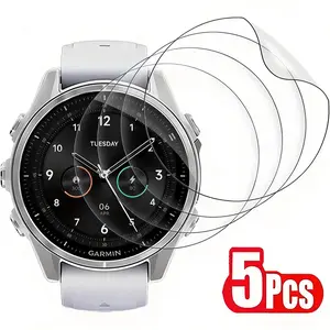 5-piece high-definition smart watch hydrogel film Screen Protector, Enhance your Garmin Fenix 6 Pro/6s/6s Pro/6x/7x/8 43mm/8 47mm/8 5lmm/Tactix 8 51mm experience with fully covered, scratch resistant, panoramic technology, highly sensitive touch exact fit