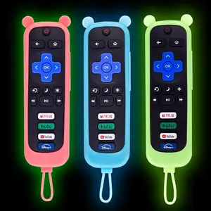 Luminous Silicone Remote Control Case, 1 Count Non-slip Protective Cover, Portable Storage Bag, Storage Carrying Bag, Dustproof Remote Control Cover for TCL Roku RC280 TV Remote Control