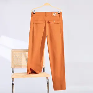 Terracotta Chino Pants | Relaxed Tapered Fit for Effortless Everyday Style  Lightweight Breathable Fabric, Perfect for Coffee Runs, Brunch & Casual Dates. Elevate Your Neutral Wardrobe with This Warm, Trendy Hue
