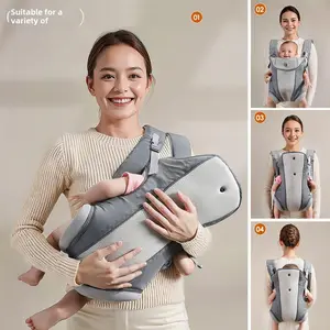 Multi-Functional Baby Backpack Adjustable Ergonomic Carrier, Breathable Lightweight Waist Seat, Front and Back Carry, Multiple Usage Methods, Travel Friendly