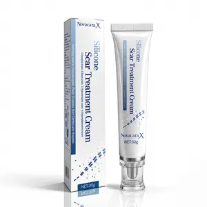 NovacaraX Medical Grade Silicone Scar Treatment Cream - Advanced Fade for Keloids C-Section Surgical Burns & Acne Marks - Safe for Adults Kids & Pregnant Women - FDA-Recommended Formula