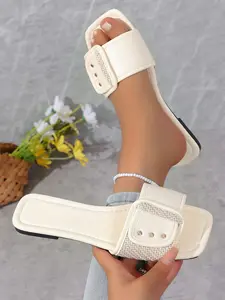2026 New Women's Slip-On Sandals, Soft Sole Anti-Slip Outdoor Casual Footwear, Large Sizes Available, Multiple Colors to Choose From, All Match Sandals